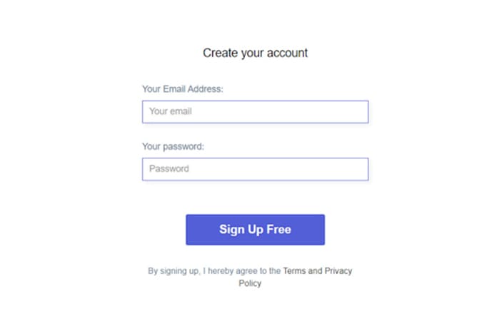 create an account